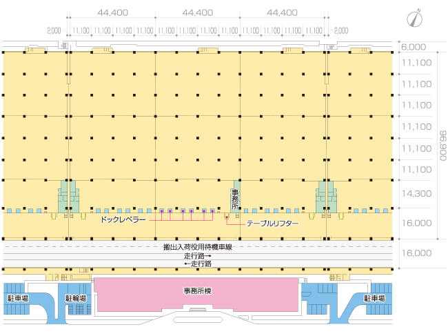 物流棟平面図